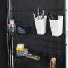 Proman Products FS17258 Galaxy II Indoor/Outdoor Room Divider (2-Panels, 36" w/Panel) with Accessory Rack 2 Wire Nets, 4 Plastic Bins, 4 Peg Hooks, 2 Wire Tray Baskets, Black view 4
