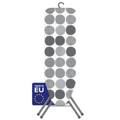 Bartnelli Pulse Ironing Board | Made in Europe | Patent Space Saving Smart Hanger Iron Board for Easy Storage | Lightweight, 4 Layer Cover, 4 Legs, for Dorm, Laundry Room, or Small Spaces(43x13-35)