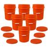 ePackageSupply 5 Gallon Bucket with Airtight Lid | Made in USA | Food Grade | Heavy-Duty Premium HPDE Plastic | Durable 90 Mil All Purpose Pail | Easy Stack and Store | BPA Free | 6 Count view 1