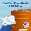 ePackageSupply 5 Gallon Bucket with Airtight Lid | Made in USA | Food Grade | Heavy-Duty Premium HPDE Plastic | Durable 90 Mil All Purpose Pail | Easy Stack and Store | BPA Free | 6 Count view 3