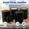 ePackageSupply 5 Gallon Bucket - Food Grade w/Lid BPA-Free, 1 Pack - Black view 2