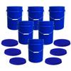 ePackageSupply 5 Gallon Bucket with Airtight Lid | Made in USA | Food Grade | Heavy-Duty Premium HPDE Plastic | Durable 90 Mil All Purpose Pail | Easy Stack and Store | BPA Free | 6 Count view 1
