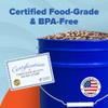 ePackageSupply 5 Gallon Bucket with Airtight Lid | Made in USA | Food Grade | Heavy-Duty Premium HPDE Plastic | Durable 90 Mil All Purpose Pail | Easy Stack and Store | BPA Free | 6 Count view 3
