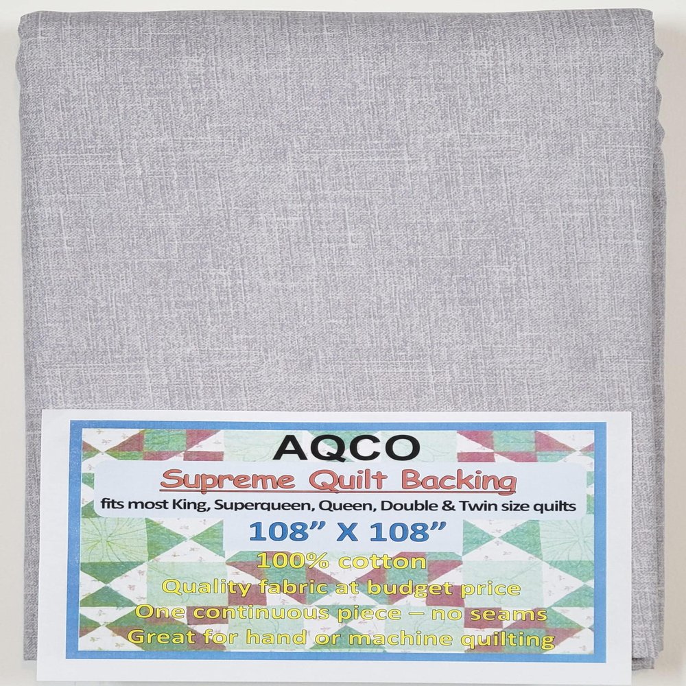 Supreme Quilt Backing, King, Seamless, from AQCO, Blender Gray, 108"x108"