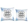 Feel Safe Tonight Sleep With Deputy Wife Police Officer Cop Throw Pillow view 3