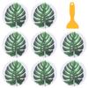 DOITOOL 8pcs Bathtub Stickers Leaf Pattern Diameter Self-Adhesive Decals for for Bathroom Kitchen and Swimming Pool Use view 1
