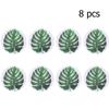 DOITOOL 8pcs Bathtub Stickers Leaf Pattern Diameter Self-Adhesive Decals for for Bathroom Kitchen and Swimming Pool Use view 2