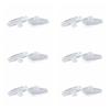 Caulo Airbag Clip On Nose Pads Compatible w Oakley Glasses Sunglasses OX5087 OX5113 OX5120 OX3127 OX3204 OX3222 OX5119 OX5122 OX5094 OO6005 OO4145 OO4147 etc (Clear - 6 Pairs) view 1