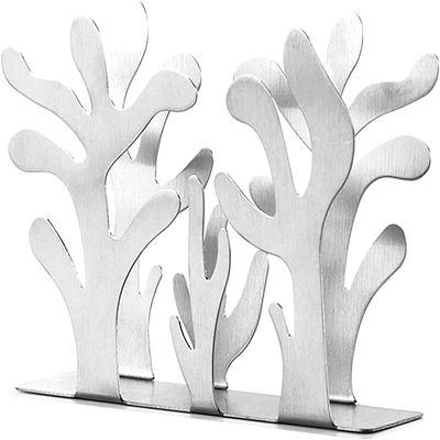 Napkin Holder for Table, Tabletop Tissue Dispenser Napkin Holders 2PCS Stainless Steel Napkin Holder,Freestanding Tissue Dispenser Cocktail Napkin Holder Dispenser For Table Kitchen Countertop Dinner