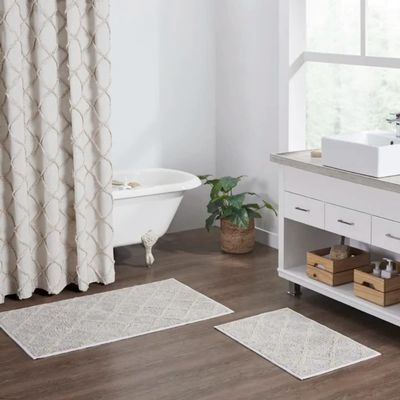 1 Piece Beautiful Oatmeal Tan Bath Rugs for Bathroom Size 20'' x 30'' | Farmhouse Touch, Extra Soft Smooth Ultra Plush, Textured Tufted Weave, Modern Style | Non Slip Backing Comfortable Classy