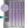 Vivid White Floral Painting on Purple Ombre Background Shower Curtain for Bathroom 60" x 72", Shower Curtain with Hooks Polyester Waterproof Home Bathtub Decor view 4