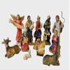 13-Piece nacimiento navideo Nativity Figurine Set. Hand-Painted Christmas Nativity Scene, 5" to 4" Tall. view 1