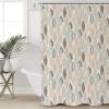 Abstract Leaves Shower Curtain for Bathroom 72" x 72", Blue Green Brown Leaf Art Plants Shower Curtain with Hooks Polyester Waterproof Home Bathtub Decor view 1