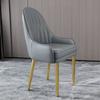 YXCUIDP Faux Leather Dining Chairs Set of 4 Kitchen Counter Chairs Living Room Side Chairs with Thick Cushion & Gold Metal Base(H) view 2