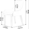 YXCUIDP Faux Leather Dining Chairs Set of 4 Kitchen Counter Chairs Living Room Side Chairs with Thick Cushion & Gold Metal Base(H) view 3