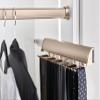 TAG Hardware Designer 15 Hook Full Extension Telescopic Tie Rack Closet Organizer (MATT Gold) view 2
