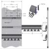 TAG Hardware Designer 15 Hook Full Extension Telescopic Tie Rack Closet Organizer (MATT Gold) view 3