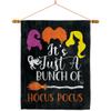 Bunch of Hocus Pocus Banner Pole Wood Dowel Falltime Witch Trick or Treat Spooky Night Black Cat Autumntime Pumpkin Room Decor Wall Home Decorations Tapestry Hanger Indoor Patio Made In USA view 1