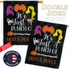 Bunch of Hocus Pocus Banner Pole Wood Dowel Falltime Witch Trick or Treat Spooky Night Black Cat Autumntime Pumpkin Room Decor Wall Home Decorations Tapestry Hanger Indoor Patio Made In USA view 3