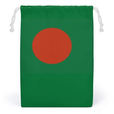 Calculay Bangladesh Flag Sail Bulb Rope Storage Bag - Reusable Grocery Bag, Home, Kitchen Storage, Wedding and Birthday Party Gift Bag