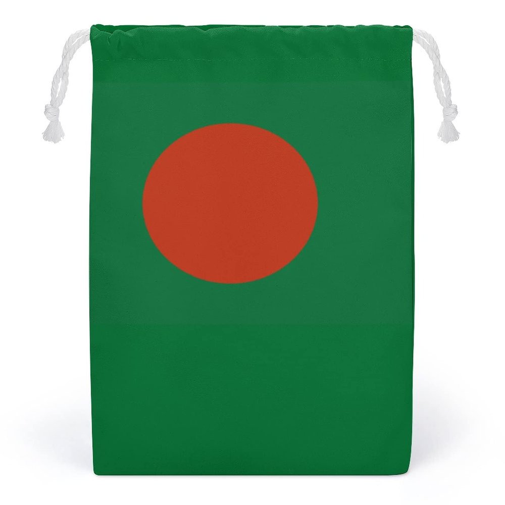 Calculay Bangladesh Flag Sail Bulb Rope Storage Bag - Reusable Grocery Bag, Home, Kitchen Storage, Wedding and Birthday Party Gift Bag