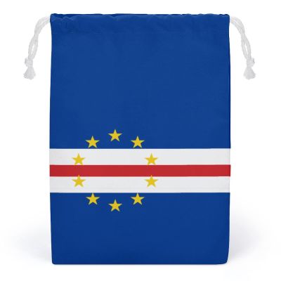 Cape Verde Flag Sail Bulb Rope Storage Bag - Reusable Grocery Bag, Home, Kitchen Storage, Wedding and Birthday Party Gift Bag