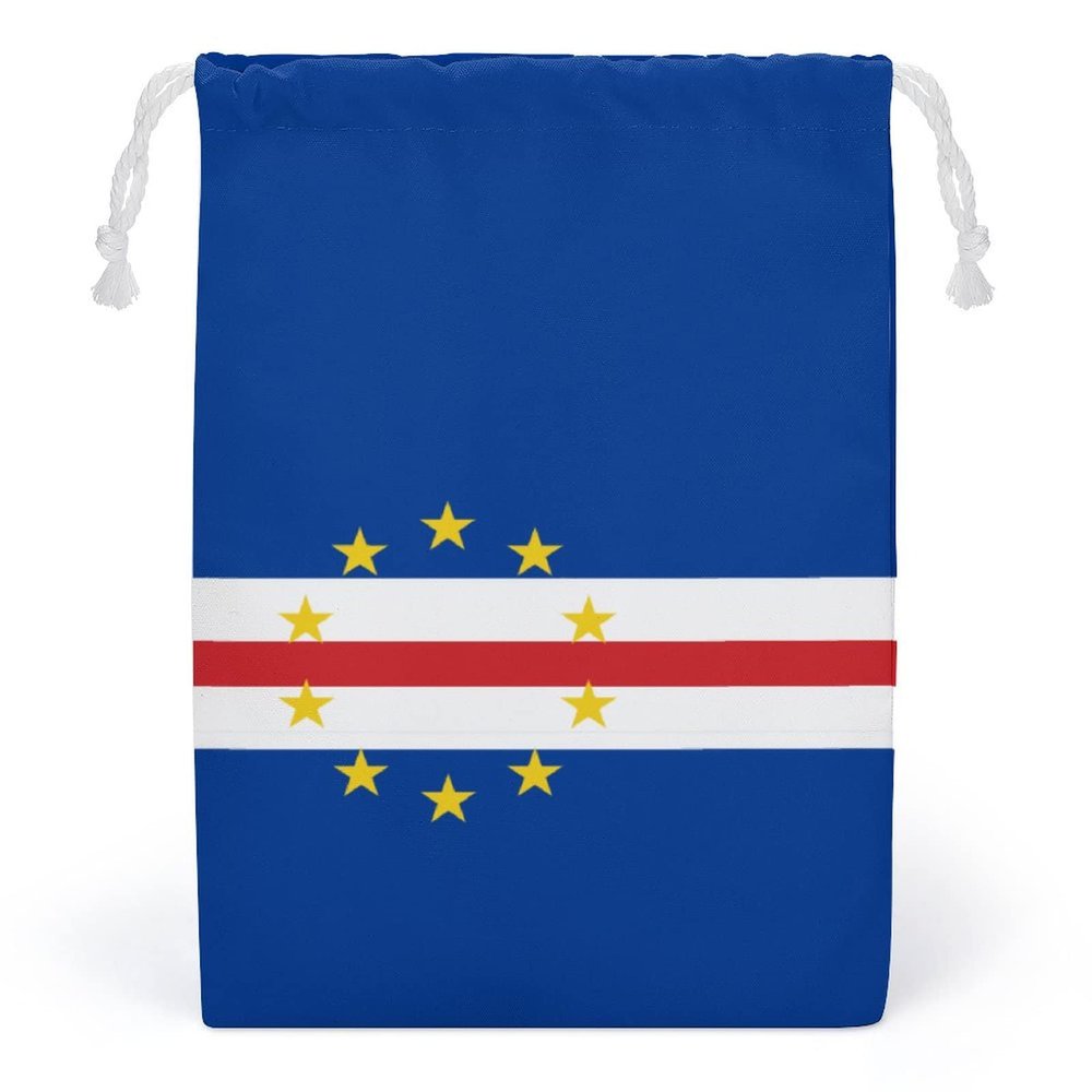 Cape Verde Flag Sail Bulb Rope Storage Bag - Reusable Grocery Bag, Home, Kitchen Storage, Wedding and Birthday Party Gift Bag