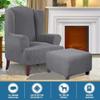 XMAYODS Ottoman Covers Slipcover 18 x 18/20x20/36 x 36 in Square Ottoman Covers Protector for Footrest Foot Stool Furniture Stretch Comfortable with Elastic Bottom view 2