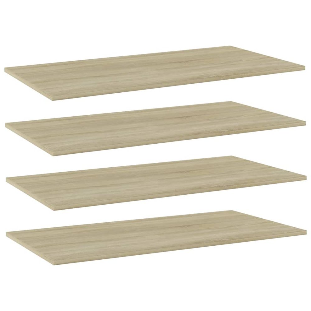 GOLINPEILO 4 pcs Bookshelf Boards Chipboard Replacement Panels Storage Units Organizer Display Shelves, Sonoma Oak 39.4"x19.7"x0.6"
