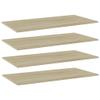 GOLINPEILO 4 pcs Bookshelf Boards Chipboard Replacement Panels Storage Units Organizer Display Shelves, Sonoma Oak 39.4"x19.7"x0.6" view 1