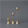 ALHJ Aluminum Art Candle Holder Ornaments Household Metal Candle Holder Base Golden Props Table Ornaments (Color : OneColor) view 1