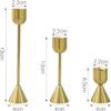 ALHJ Aluminum Art Candle Holder Ornaments Household Metal Candle Holder Base Golden Props Table Ornaments (Color : OneColor) view 2
