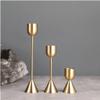 ALHJ Aluminum Art Candle Holder Ornaments Household Metal Candle Holder Base Golden Props Table Ornaments (Color : OneColor) view 3