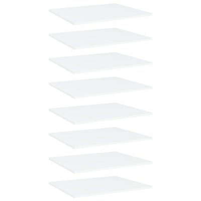 GOLINPEILO 8 pcs Bookshelf Boards Chipboard Replacement Panels Storage Units Organizer Display Shelves, White 23.6"x19.7"x0.6"