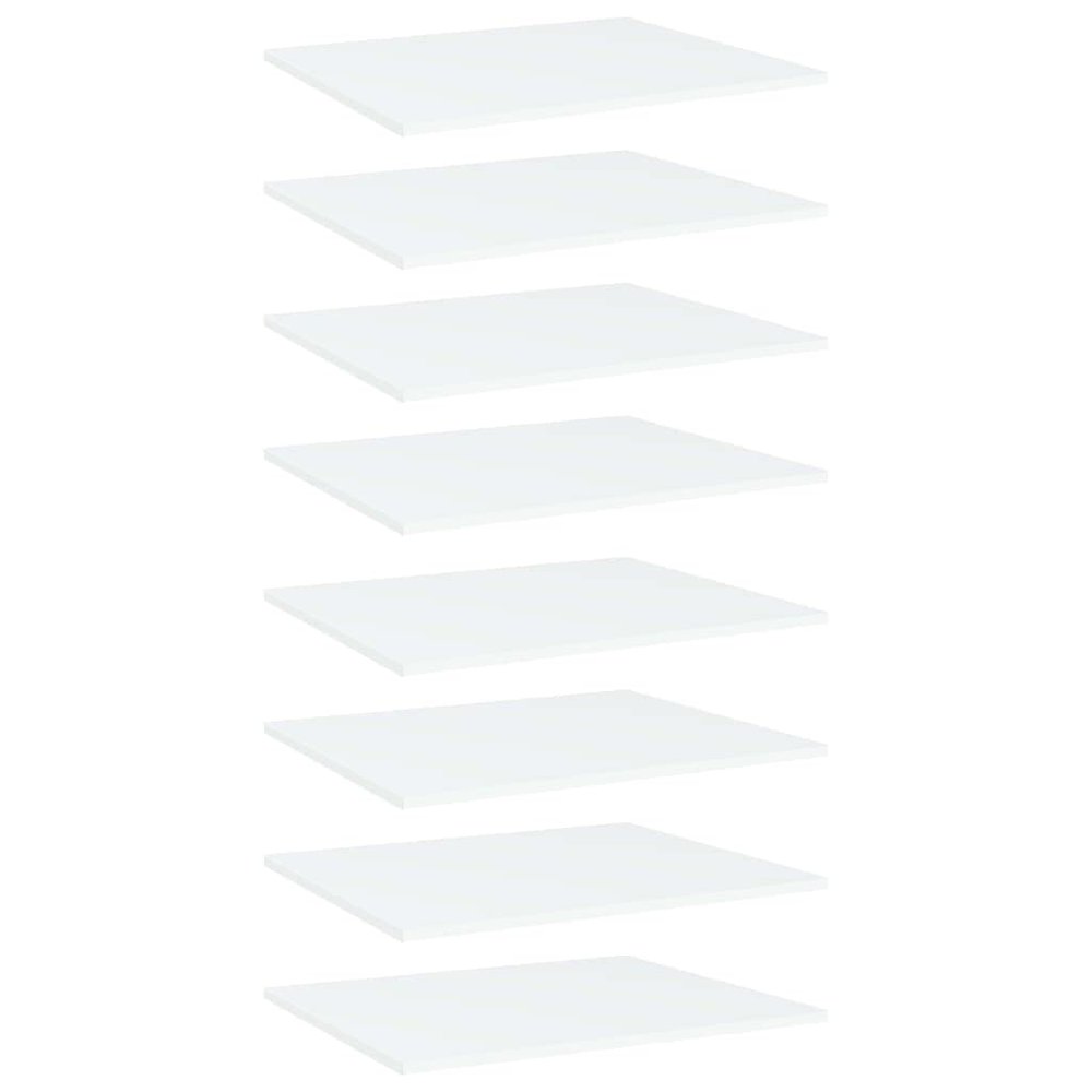 GOLINPEILO 8 pcs Bookshelf Boards Chipboard Replacement Panels Storage Units Organizer Display Shelves, White 23.6"x19.7"x0.6"