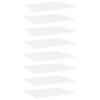GOLINPEILO 8 pcs Bookshelf Boards Chipboard Replacement Panels Storage Units Organizer Display Shelves, White 23.6"x19.7"x0.6" view 1