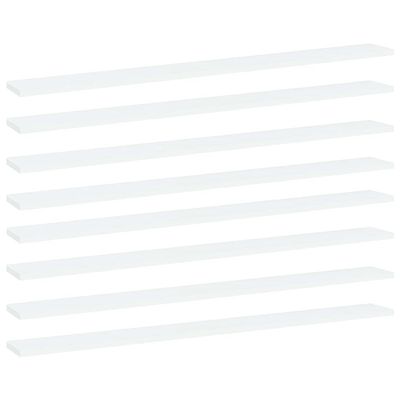 GOLINPEILO 8 pcs Bookshelf Boards Chipboard Replacement Panels Storage Units Organizer Display Shelves, White 39.4"x3.9"x0.6"