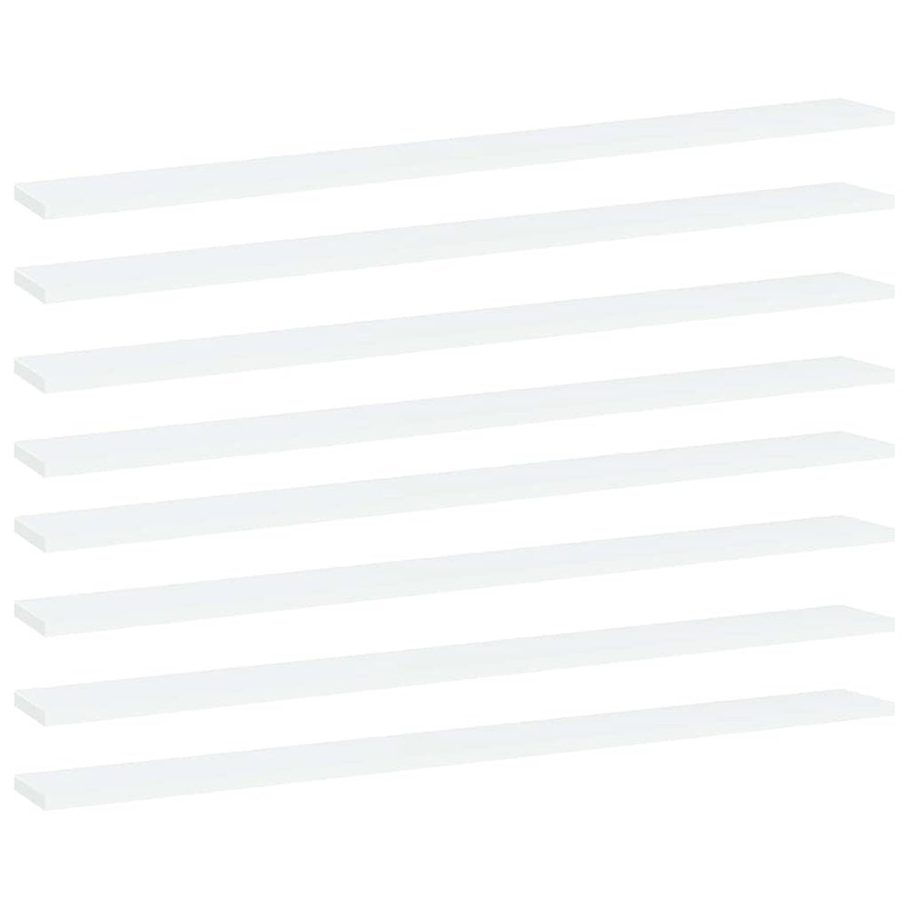 GOLINPEILO 8 pcs Bookshelf Boards Chipboard Replacement Panels Storage Units Organizer Display Shelves, White 39.4"x3.9"x0.6"