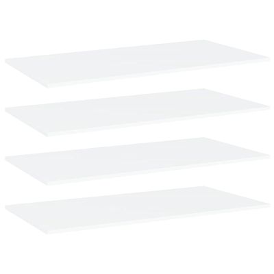 GOLINPEILO 4 pcs Bookshelf Boards Chipboard Replacement Panels Storage Units Organizer Display Shelves, White 39.4"x19.7"x0.6"