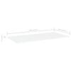 GOLINPEILO 4 pcs Bookshelf Boards Chipboard Replacement Panels Storage Units Organizer Display Shelves, White 39.4"x19.7"x0.6" view 2