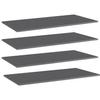GOLINPEILO 4 pcs Bookshelf Boards Chipboard Replacement Panels Storage Units Organizer Display Shelves, High Gloss Gray 39.4"x19.7"x0.6" view 1
