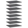 GOLINPEILO 8 pcs Bookshelf Boards Chipboard Replacement Panels Storage Units Organizer Display Shelves, High Gloss Gray 23.6"x19.7"x0.6" view 1