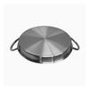 Thaweesuk Shop New 21 Inches Non Stick Round Heavy Duty Stainless Steel Comal Griddle Pan Grill Fry Flat Tray Dash Maker Pancakes Cook Equa Kitchen Home Commercial Diameter 21" x Depth 2" of Set view 4