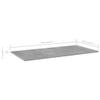 GOLINPEILO 4 pcs Bookshelf Boards Chipboard Replacement Panels Storage Units Organizer Display Shelves, Concrete Gray 39.4"x19.7"x0.6" view 2