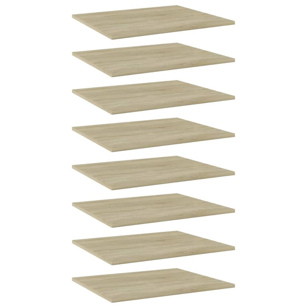GOLINPEILO 8 pcs Bookshelf Boards Chipboard Replacement Panels Storage Units Organizer Display Shelves, Sonoma Oak 23.6"x19.7"x0.6"