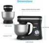 8 Speed Electric, 3 in 1 Stand Mixer, 4.7QT Stainless Steel Bowl - Black view 2