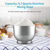 8 Speed Electric, 3 in 1 Stand Mixer, 4.7QT Stainless Steel Bowl - Black view 4