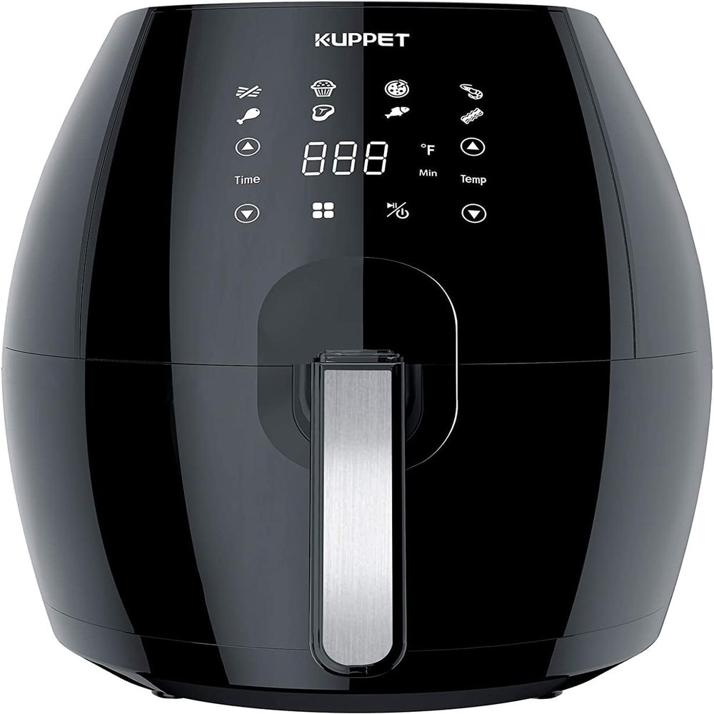 5.8 Quart Air Fryer 1700W, Touch Screen, Easy Clean, Timer, 1700W - Black
