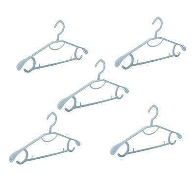 5pcs Plastic Hangers Non-Slip Windproof Clip Hangers for Clothes Wardrobe Bracket Traceless Design