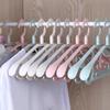 5pcs Plastic Hangers Non-Slip Windproof Clip Hangers for Clothes Wardrobe Bracket Traceless Design view 3